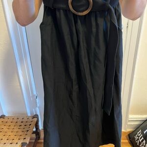 Viktoria & Woods Black Midi skirt with Belt